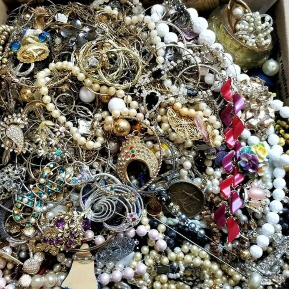 Craft Jewelry Mystery Box Harvest Repurpose Upcycle Reuse Mixed Bulk - 3 pounds - Picture 1 of 1